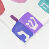 Hanukkah Dreidels Rainbow Waterverf Holiday Fleece Deken (Hoek)