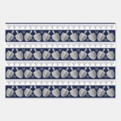 Hanukkah Dreidels Silver Monogram Assortment Inpakpapier Vel (Voorkant 2)