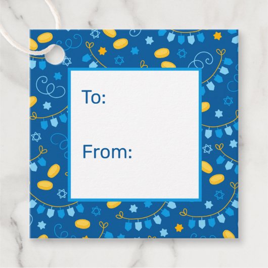 Hanukkah Dreidels van Bedankjes Labels (Voorkant)