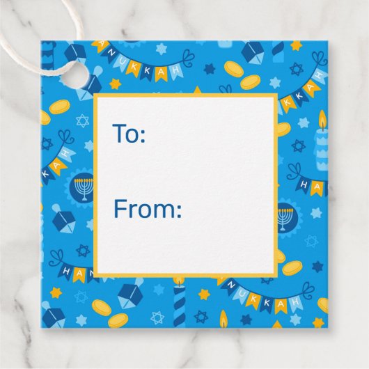 Hanukkah Dreidels van Bedankjes Labels (Voorkant)