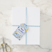 Hanukkah Driedel Gelt Waterverf Holiday Cadeaulabel (Met Touw)
