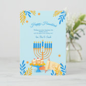 Hanukkah Elements Vakantie Groeten Kaart (Staand voorkant)