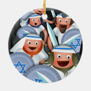 Hanukkah en de Maccabees Keramisch Ornament