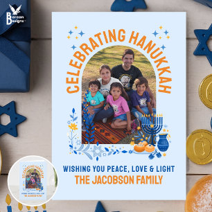 HANUKKAH FAMILIE foto Bedankkaart