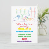 Hanukkah Feastable of Light White Kaart (Staand voorkant)