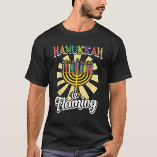 Hanukkah Feestdag Gay Pride LGBTQ Vlag Dreidel Men T-shirt