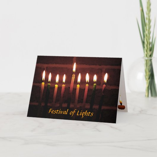 Hanukkah Feestdagen Kaart (Voorkant)
