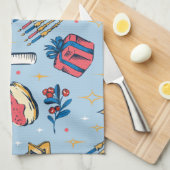 Hanukkah Festival Lights Pattern Gifts Theedoek (Quarter Fold)