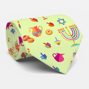 Hanukkah Festival Party Trendy Doodle Pattern Stropdas
