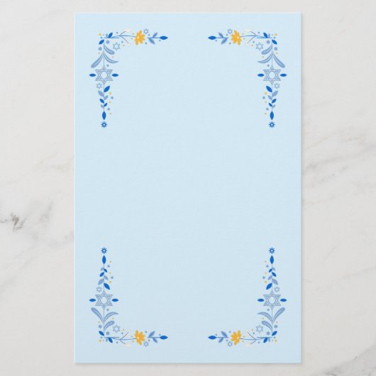 Hanukkah Framed Stationery Briefpapier (Voorkant)