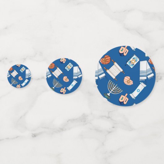 Hanukkah Fun Table Confetti (Achterkanten)