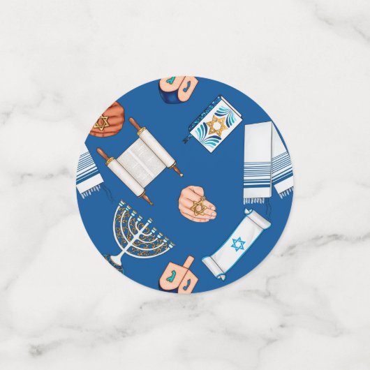 Hanukkah Fun Table Confetti (Kleine voorkant)