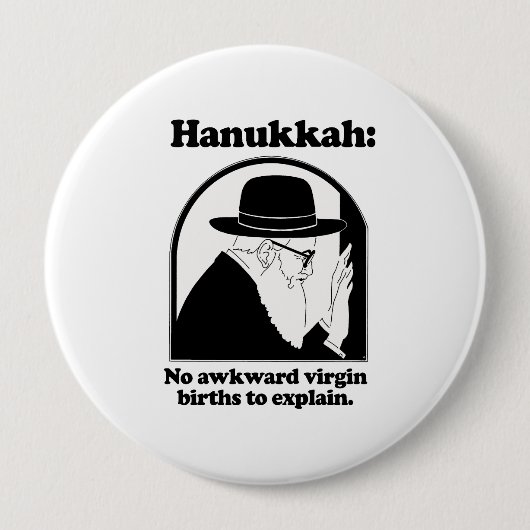 Hanukkah - Geen onhandige bevallingen Ronde Button 4,0 Cm (Voorkant)