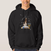 Hanukkah German Shepard Dog Snow Globe Pajama Hoodie (Voorkant)