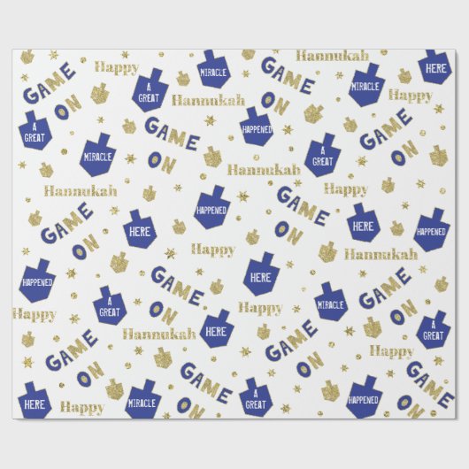 Hanukkah Gift Wrap is een geweldig wonder dat hier Cadeaupapier (Vlak)