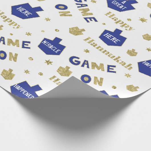 Hanukkah Gift Wrap is een geweldig wonder dat hier Cadeaupapier (Hoek)