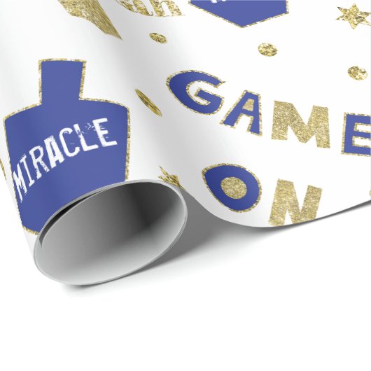 Hanukkah Gift Wrap is een geweldig wonder dat hier Cadeaupapier (Rol Hoek)