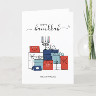 Hanukkah Gifts & Menorah Holiday Greeting Kaart