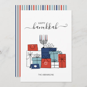 Hanukkah Gifts & Menorah Holiday Kaart