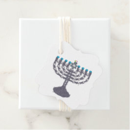Hanukkah glam menorah hanukkiah bedankjes labels