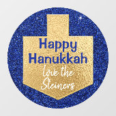 Hanukkah Gold Dreidel Window Cling Raamsticker (Vel)