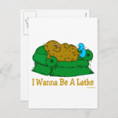 HANUKKAH GRAPPIGE CADEAUS 'IK WIL EEN LATKE ZIJN' FEESTDAGENKAART (Voorkant / Achterkant)