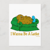 HANUKKAH GRAPPIGE CADEAUS 'IK WIL EEN LATKE ZIJN' FEESTDAGENKAART (Voorkant)