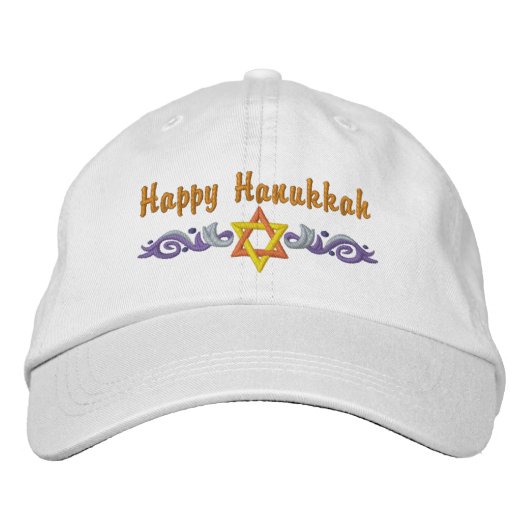 Hanukkah Greeting Geborduurde Pet (Voorkant)
