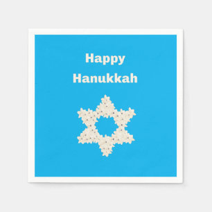 Hanukkah Greeting with Flowers Servet