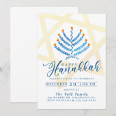Hanukkah, Hanoekpartij, joodse feestdag Kaart (Voorkant / Achterkant)