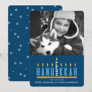 Hanukkah Happy Hanukkah Menorah-fotokaart Kaart