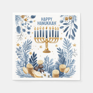 Hanukkah Harmony waterverf Lichtfestival Servet