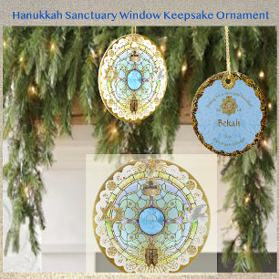 Hanukkah Heilige Venster Keramische Versiering Keramisch Ornament