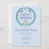 Hanukkah Holiday Party Schattigee handgetekende cu Kaart (Voorkant)