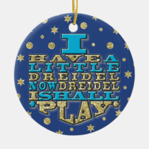 Hanukkah "Ik heb een kleine droom"/ Circle Ornamen Keramisch Ornament