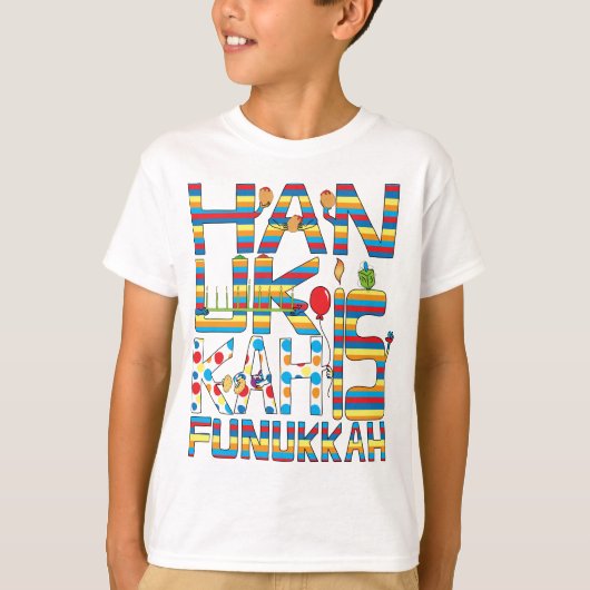 "Hanukkah is Funukkah" Kinder Tagless T-Shirt (Voorkant)