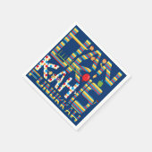 Hanukkah is Funukkah Stripes Servet (Hoek)