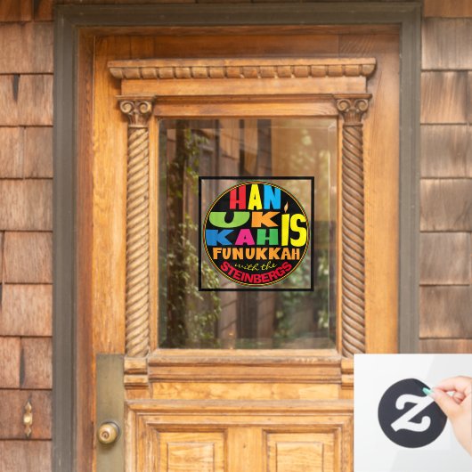 Hanukkah is Funukkah Window Cling Raamsticker (Huis Deur)