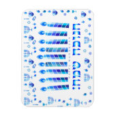 Hanukkah Jewish Holiday Hanukkiah Decoratief Magneet (Verticaal)