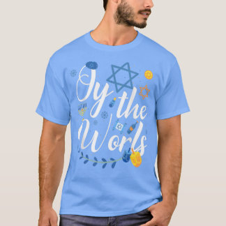 Hanukkah Jewish Menorah naar de wereld Hanukkah T-shirt