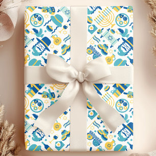 Hanukkah Jewish Sukkot Funny Cute Pattern Cadeaupapier