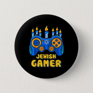 Hanukkah Joods Videospel Controller Gamer Chanuk Ronde Button 5,7 Cm