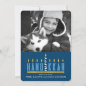 Hanukkah | Joyeux Hanoukka Menorah Carte photo (Devant)
