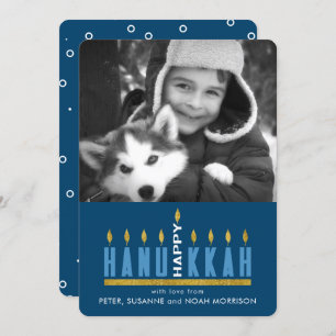 Hanukkah   Joyeux Hanoukka Menorah Carte photo