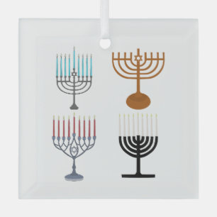 Hanukkah Judaism Jew Religie Glas Ornament