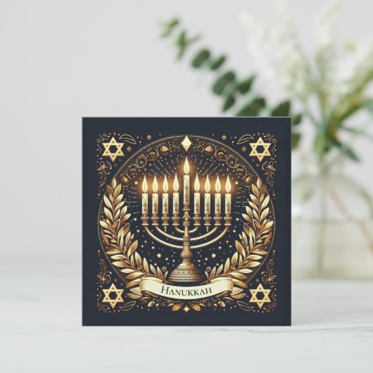 Hanukkah Kaart (Staand voorkant)
