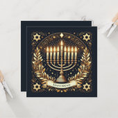 Hanukkah Kaart (Voorkant / Achterkant in situ)