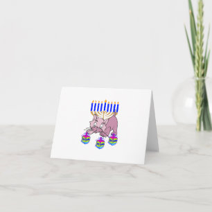 Hanukkah Kat Feestdagen Kaart