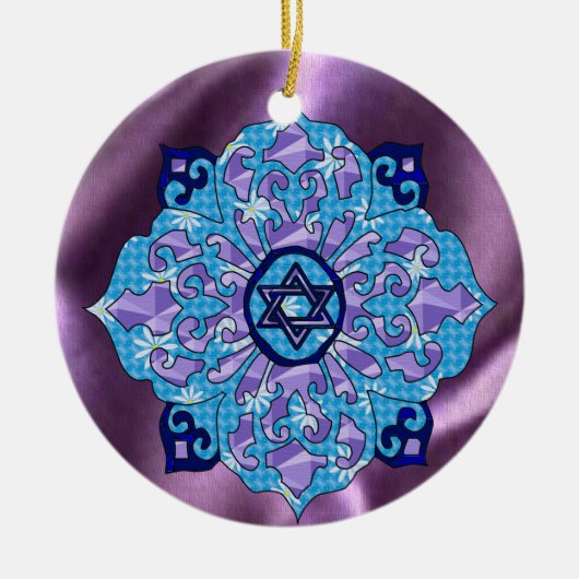 Hanukkah Keramisch Ornament (Voorkant)