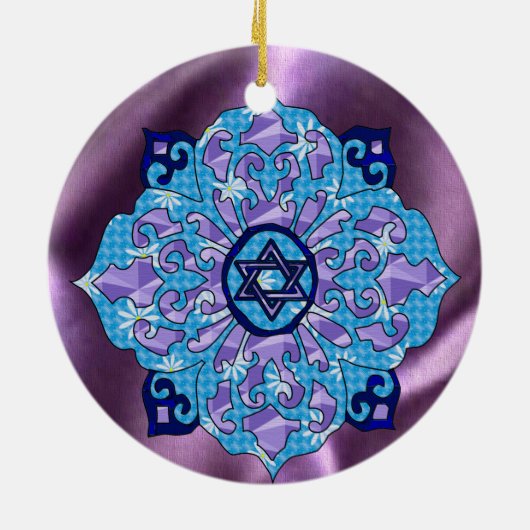 Hanukkah Keramisch Ornament (Achterkant)